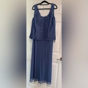 Patra Royal Blue Sequin Dress 18W NWT